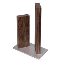 KAI Messerblock Stonehenge aus Walnussholz mit Edelstahlsockel / magnetisch für 4 Messer