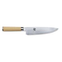 KAI Shun Classic White Kochmesser 20 cm / 32-lagiger Damaststahl mit Griff aus hellem Pakkaholz