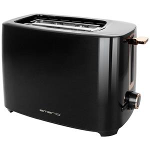 Broodrooster 'TO-125131.1'; voor 2 sneetjes brood  zwart/roodgoudkleur