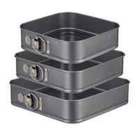 Relaxdays Quadratische Springform im 3er Set anthrazit