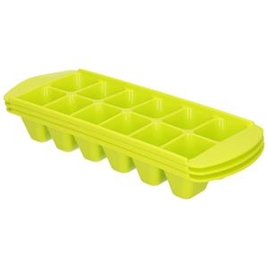 Forte Plastics 3x stuks IJsblokjes/ijsklontjes bakjes groen 29 x 11 cm - ijsklontjes maken