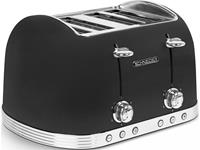 SCHNEIDER Toaster Vintage 6 Stufen Krümelschublade, 4 kurze Schlitze, für 4 Scheiben, 1630 W, Auftau- und Aufwärm-Funktion, Überhitzungsschutz