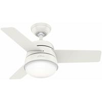 HUNTER FANS Deckenventilator Hunter Finley Weiß 91 cm mit Licht - 