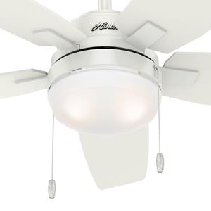 Hunter Arcot ventilator m. licht, wit/grijs