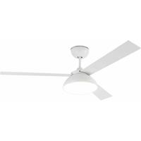 FARO BARCELONA Energiespar Deckenventilator Rodas Weiß 132 cm mit LED