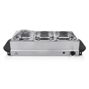 BP-6283 Multifunctionele Buffet Serveerder Zwart/RVS