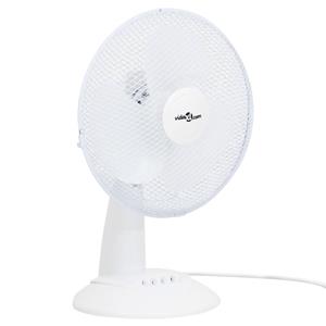 VidaXL Tischventilator 3 Geschwindigkeiten 30 cm 40 W  Weiß