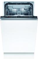 Bosch Serie 2 SPV2XMX01E. Apparaatplaatsing: Volledig ingebouwd, Productafmeting: Slimline (45 cm), Kleur bedieningspaneel: Grijs. Aantal couverts: 10 couverts, Geluidsniveau: 46 dB, Droogklasse: A. V