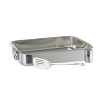 Relaxdays Auflaufform 3-teiliges Set silber