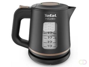 Tefal Wasserkocher KI5338 Includeo, 1 l, 2400 W, 1 Liter, Anti-Rutsch-Griff, Wasserstandsanzeige, 360°-Drehsockel, herausnehmbarer Filter, schwarz