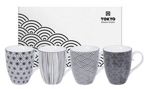 Tokyo Design Studio Nippon Black mok 38 cl set van 4