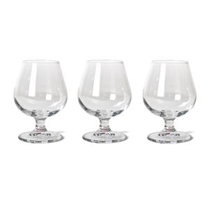 Set van 6x stuks Cognac glazen transparant 250 ml - Cognacglazen/likeurglazen