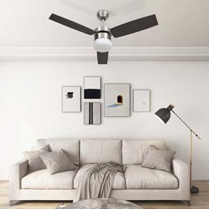 VidaXL Deckenventilator mit Lampe und Fernbedienung 108 cm Dunkelbraun Braun