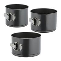 Relaxdays Springform hoch 3er Set anthrazit