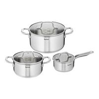 Tefal Pfannen-Set »Jamie Oliver Cook's Direct«, Edelstahl (2-tlg), E304S2, Ø 24/28 cm, Antihaft-Beschichtung, Thermo-Signal-Technologie, induktionsgeeignet, für alle Herda