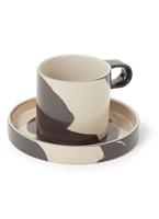 Ferm Living Inlay Tasse mit Untertasse Sand/Black