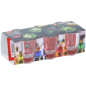 Set van 6x stuks shotglazen/glaasjes/shotjes van 45 ml