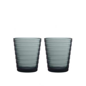 Iittala Glas Aino Aalto 220 ml - Dunkelgrau - 2 Stück