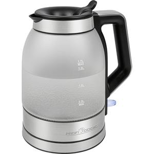 proficook Profi Cook PC-WKS 1215G Wasserkocher schnurlos, Überhitzungsschutz Edelstahl, Schwarz