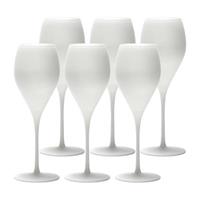 Yomonda PRESTIGE Champagnerglas matt-weiß 345 ml 6er Set Sektgläser
