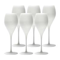 Yomonda PRESTIGE Champagnerglas matt-weiß 345 ml 6er Set Sektgläser