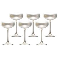 Yomonda ELEMENTS Champagnerschale Silber 6er Set Sektgläser silber