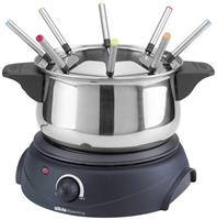 Silva Homeline PK-F 100 Fondue 1500 W Oververhittingsbeveiliging, Traploze temperatuurregeling, Controlelampje, 8 fonduevorkjes Inox, Zwart