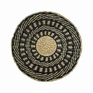 Liviza Placemat rond zeegras zwart naturel