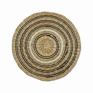 Liviza Placemat rond zeegras naturel zwart