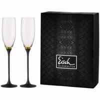 Eisch GERMANY CHAMPAGNER EXKLUSIV Sektglas gold/schwarz 2er Set im Geschenkkarton Sektgläser