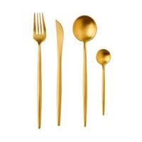 Butlers STILETTO Besteck 4er-Set matt Bestecksets gold