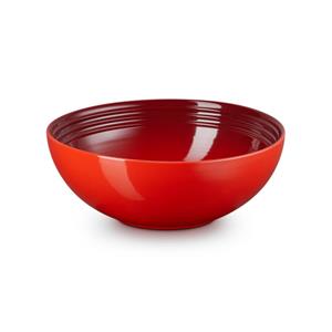 LE CREUSET - Aardewerk - Saladeschaal Kersenrood 24cm