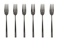 Sambonet Rock Diamond Rock Diamond Edelstahl/PVD 2Bl. Kuchengabeln Set 6 (schwarz)