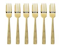 Sambonet Siena Siena Edelstahl/PVD Gold Kuchengabeln Set 6 (gold)