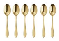 Sambonet Velvet Velvet Edelstahl/PVD Gold Mokkalöffel Set 6 (gold)