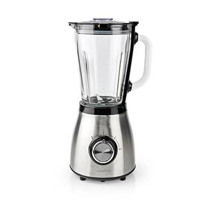 Nedis Standmixer / 800 W / 1.5 l / Glas / 2 Geschindigkeitsstufen / Schwarz / Silber