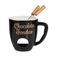 Butlers CHOCOLATE FONDUE Tasse mit 2 Gabeln Fondues schwarz