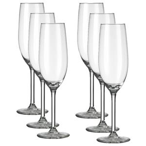 Royal Leerdam Set van 12x stuks champagneglazen Transparant