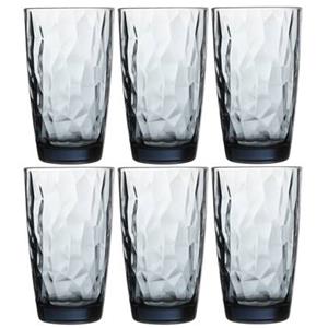 Bormioli Rocco 6x Stuks waterglazen/sapglazen blauw 470 ml - Glazen / longdrinkglazen