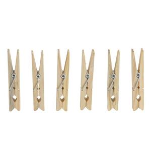 180x Wasknijpers / Wasspelden Van Hout - Huishoudelijke Producten - Knijpers