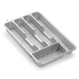 Bestekbak/bestekhouders 5-vaks Zilver - 27 X 33 X 4,5 Cm - Keuken Opberg Accessoires