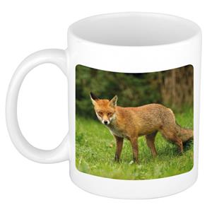 Dieren Bruine Vos Foto Mok 300 Ml - Cadeau Beker / Mok Vossen Liefhebber