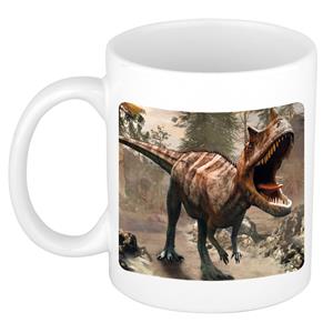 Dieren Carnotaurus Dinosaurus Foto Mok 300 Ml - Cadeau Beker / Mok Dinosaurussen Liefhebber