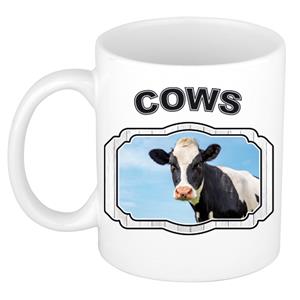 Dieren Liefhebber Koe Mok 300 Ml - Kerramiek - Cadeau Beker / Mok Koeien Liefhebber