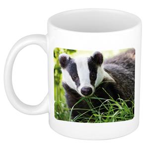 Dieren Das Foto Mok 300 Ml - Cadeau Beker / Mok Dassen Liefhebber