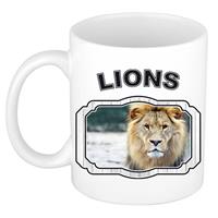 Dieren Liefhebber Leeuw Mok 300 Ml - Kerramiek - Cadeau Beker / Mok Leeuwen Liefhebber