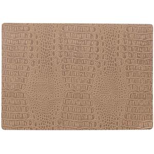 Stevige Luxe Tafel Placemats Coko Beige 30 X 43 Cm - Met Anti Slip Laag En Pu Coating Toplaag