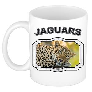 Dieren Liefhebber Luipaard Mok 300 Ml - Kerramiek - Cadeau Beker / Mok Jaguars/ Luipaarden Liefhebber