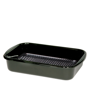 Riess Classic Back- & Bratformen Grillpfanne 35x23 cm mit Waffelboden - Emaille