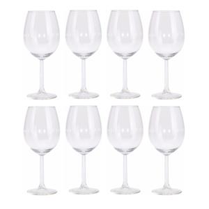 8x Wijnglazen Transparant Set 430 Ml - 8-delig - Wijnglas/drinkglazen